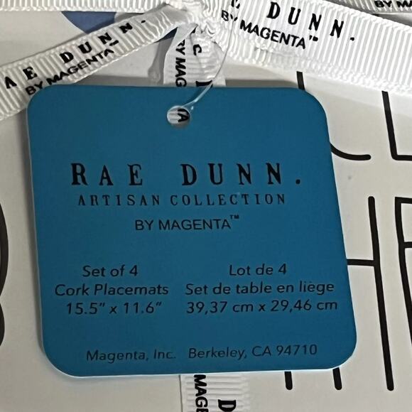 Rae Dunn Frosty The Snowman Cork Backed Placemats Set of 4 Christmas New - Picture 6 of 8